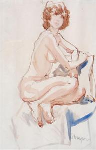 stringer 1900-1900,Seated nude,John Nicholson GB 2009-07-09