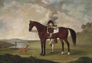 STRINGER Thomas,A groom with a saddled bay hunter and whippet, in ,1772,Christie's 2013-11-27