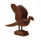 STRINGFIELD Clarence 1903-1976,a Pheasant carved pine,Leland Little US 2022-04-14