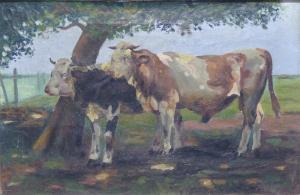 STROBEL Christian 1855-1899,Kühe unter einem Baum stehend,Georg Rehm DE 2018-07-12