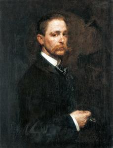 STROBENTZ Frigyes 1856-1929,Self Portrait,Nagyhazi galeria HU 2016-05-31