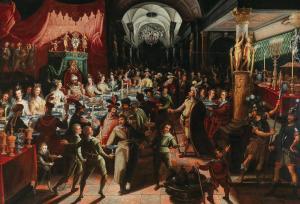STROBL Bartholomaus 1591-1649,Belshazzar\’s Feast,Palais Dorotheum AT 2020-06-09