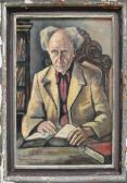 STROHBACH Magnus,Expressionistische Darstellung eines lesenden Man,1953,Reiner Dannenberg 2012-09-17