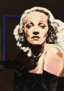 STROKA Andrzej 1953,Portrait of Marlene Dietrich,1984,Bruun Rasmussen DK 2019-12-17