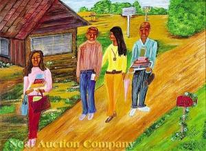 Stroud Billie 1919,Cane River School Children,1972,Neal Auction Company US 2008-02-24