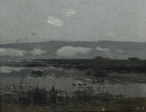 Struetzel Otto 1855-1930,Marshy landscape with ducks,Quittenbaum DE 2011-05-03