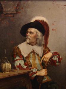 Struppi E,portrait of a cavalier in a tavern interior,Eastbourne GB 2010-02-04