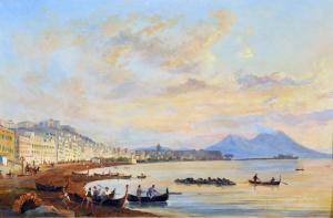STRUTT Jacob George 1784-1864,Napoli da Mergellina,1840,Vincent Casa d'Aste IT 2023-04-01