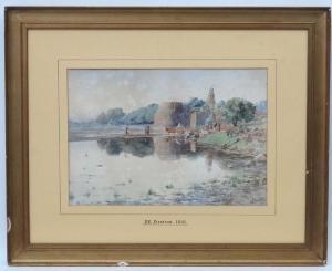 STRUTTON Edith E 1867-1939,Indian Landscape with figures,Dickins GB 2017-09-08
