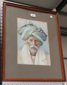 STRUTTON Edith E 1867-1939,Portrait of a Man wearing a Turban,Tooveys Auction GB 2014-04-23