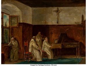 STRYS Alexander 1852-1941,Monks at song,Heritage US 2023-12-14