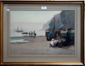 STUARD Harold,Beach Scenes with Figures unloading the Day's Catch,Tooveys Auction GB 2009-03-25