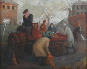 STUART Charles 1854-1904,Horse, Cart and Figures,Tooveys Auction GB 2023-05-17