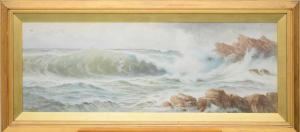 STUART Ernest 1889-1915,Waves crashing on a rocky shore,Halls GB 2023-01-11