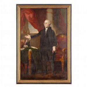 STUART Gilbert 1755-1828,Landsdowne portrait of george washington,Freeman US 2015-11-10
