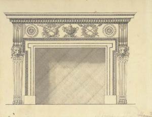 STUART James 1713-1788,Design for a chimney-piece for Simon Harcourt, 1st,Christie's GB 2004-11-18