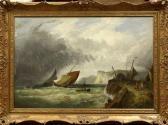STUART William 1848-1867,Shipping off the Coast,1856,Clars Auction Gallery US 2010-03-14