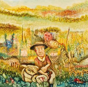 STUBBS Douglas 1927-2008,FARMER,1977,GFL Fine art AU 2023-04-27