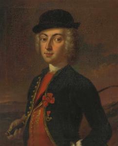 STUDER Johann Rudolf 1700-1771,Portrait eines jungen Herrn in Reitkostüm,Schuler CH 2019-12-11