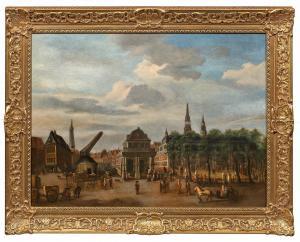 STUHR Johann Georg 1640-1721,Ansicht von Hamburg mit Kran,Schloss DE 2021-09-04
