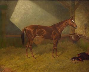 STULL Henry 1852-1913,Fairplay, a Racehorse in a Stable,1909,Sotheby's GB 2022-10-25
