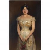 STURM George 1855-1923,A PORTRAIT OF AN ELEGANT LADY WITH FLOWERS,Sotheby's GB 2009-04-22