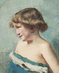SUAU EDMOND EUGENE 1871-1929,Portrait d’’’’enfant,1921,Delorme-Collin-Bocage FR 2014-04-30