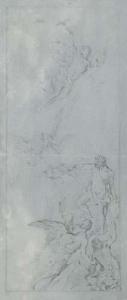 SUBLEYRAS Pierre Hubert 1699-1749,Angels, Time and Pluto,Swann Galleries US 2005-01-24