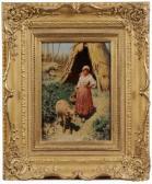 SUCHODOLSKI January 1797-1875,Girl With Ram,Brunk Auctions US 2011-01-08