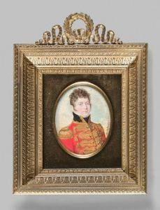 SUCHY Adalbert 1783-1849,Portrait d'un officier,1814,De Maigret FR 2021-06-30