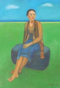 SUDARSO 1914-2006,Istirahat (Resting),33auction SG 2012-11-03