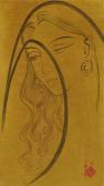 SUDHIR RANJAN Khastgir 1907-1974,Untitled (Profile of a Woman),Clars Auction Gallery US 2019-11-16