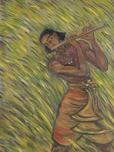 SUDHIR RANJAN Khastgir 1907-1974,Untitled (Santhal Man Playing a Flute),Christie's GB 2016-03-15