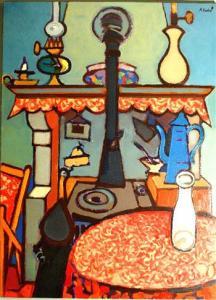 SUDRE Pierre 1910-1976,Intérieur à la cheminée,1910,Thierry-Lannon FR 2009-12-19