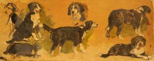 SUE Gabriel 1867-1958,Etudes de chiens,Toledano FR 2017-12-09