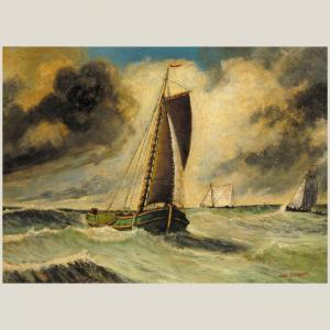 SUENSSON LARS 1864-1946,Volviendo de pesca en el mar nórdico,Appolo ES 2012-06-20