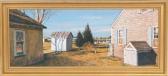 SUGGS PAUL 1900-1900,Outer Cape landscape with houses and sheds,2002,Eldred's US 2015-08-12