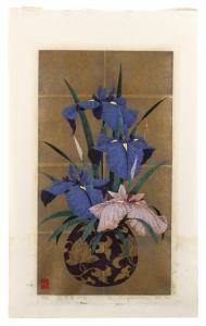 SUGIURA Kazutoshi 1938,Silkscreen #43 (Iris),1984,Eldred's US 2020-04-14