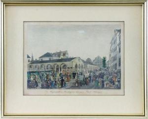 SUHR Cornelius 1781-1857,Der Hopfenmarkt in Hamburg mit dem neuen Fleisch-S,Eva Aldag DE 2014-09-13