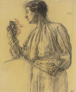 SUHR WILLIAM 1896-1984,PORTRAIT OF GERTRUDE SCHULMAN,1917,Sotheby's GB 2011-10-11