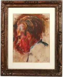 SUHR WILLIAM 1896-1984,Self portrait,1921,Butterscotch Auction Gallery US 2016-11-06