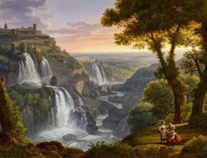 SUHRLANDT Rudolf,Panoramic View of Tivoli with the Waterfalls and T,1825,Lempertz 2020-11-14