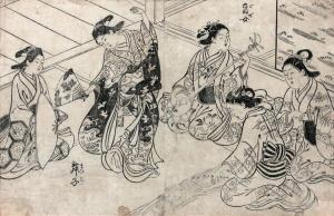 SUKENOBU Nishikawa 1671-1751,cinq geisha,Beaussant-Lefèvre FR 2020-07-07