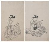 SUKENOBU Nishikawa 1671-1751,Kawana-gusa,1710,Sloans & Kenyon US 2011-04-15
