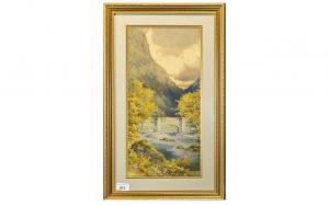 SUKER Arthur 1857-1940,Hills and River Landscape,Gerrards GB 2023-01-19