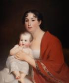 SULLY Thomas 1783-1872,MARIE ANTOINETTE HELOISE BRUGIERE WITH BABY JULIET,Potomack US 2021-06-10