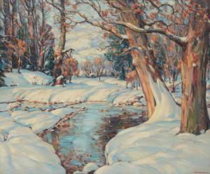 SUMMERS Ivan F 1886-1964,Stream through a winter landscape,John Moran Auctioneers US 2023-05-09