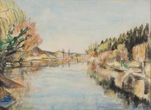 SUMNER Maud Eyston Frances 1902-1985,Landscape with River and Trees,Strauss Co. ZA 2024-02-12