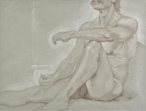 SUMPTER JESSE 1929-2013,Reclining Male Nude,1989,Simpson Galleries US 2019-02-09