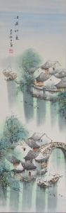 Sun Mei,village and boat scene in spring,888auctions CA 2019-10-10